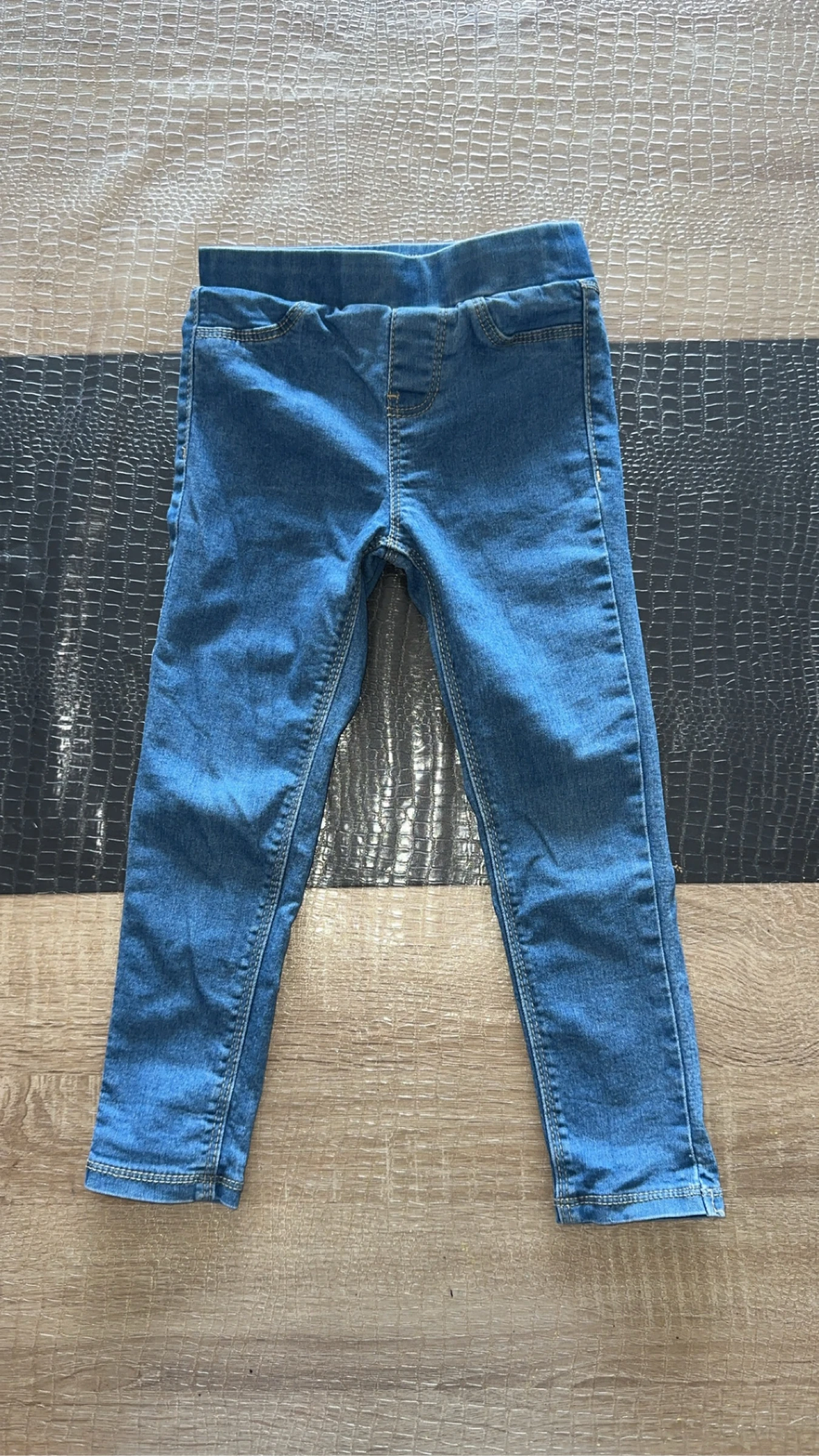 Jegging petite fille bleu 